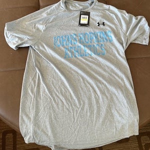 John's Hopkins Women's Lacrosse Team-Issued, Grey Short-Sleeve Training Shirt - Size M