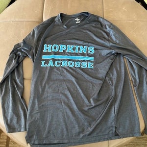 Johns Hopkins Women's Lacrosse Team-Issued, Black Long-Sleeve Shooting Shirt - Size M
