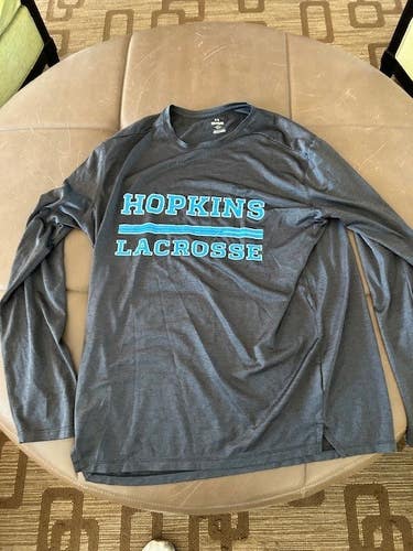 Johns Hopkins Women's Lacrosse Team-Issued, Black Long-Sleeve Shooting Shirt - Size M