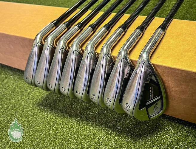 RH Callaway Rogue ST Max Irons 6-PW/AW/GW/SW Tensei 75g Stiff Graphite Golf Set