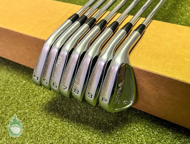 Used 2023 TaylorMade P-7MC Forged Irons 4-PW Modus3 120g Stiff Steel Golf Set