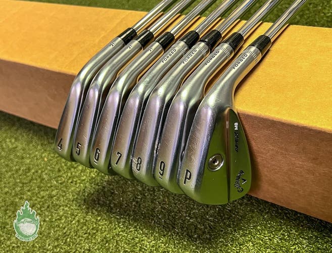 Used Callaway APEX MB/X-Forged CB Combo Irons 4-PW Extra Stiff Steel Golf Set