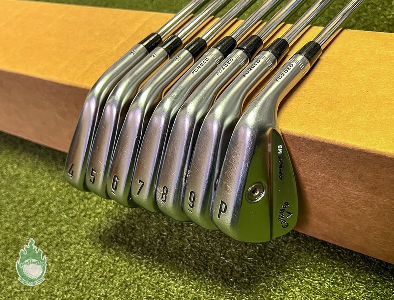 Used Callaway APEX MB/X-Forged CB Combo Irons 4-PW Extra Stiff Steel Golf Set