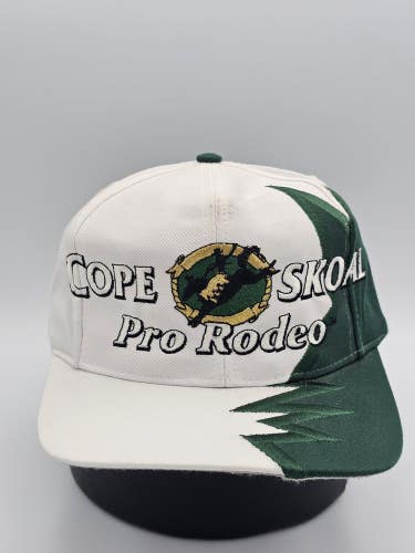 Vintage Copenhagen SKOAL Pro Rodeo Jagged Edge Chew Promo Hat Cap Vtg Strapback