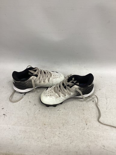 Used Adidas BASEBALL CLEAT BB/SB Cleats Black And White Youth 11.0 11851-S000039301