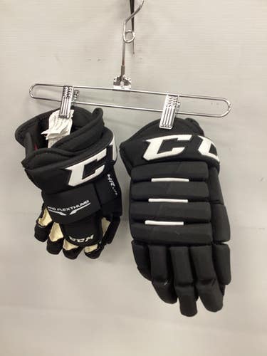 Used CCM 4R LITE Junior Gloves Black 12" 11851-S000039323