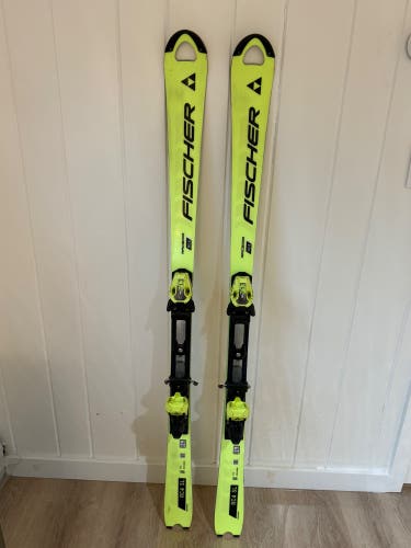 2024 Fischer RC4 World Cup SL 155 cm Racing Skis With Bindings (Used)