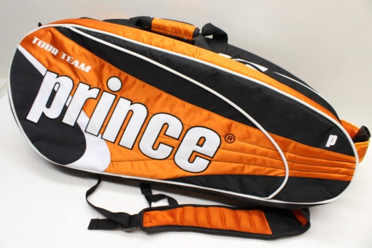 *NEW OLD STOCK* PRINCE TOUR TEAM 12 PACK TENNIS BAG (ORANGE/BLACK) #6P873804ST