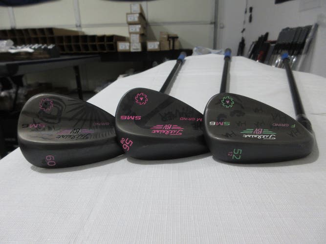 Left-Handed Titleist Vokey SM6 Jet Black - 52.12 - 56.08 - 60.10- Graphite - NEW