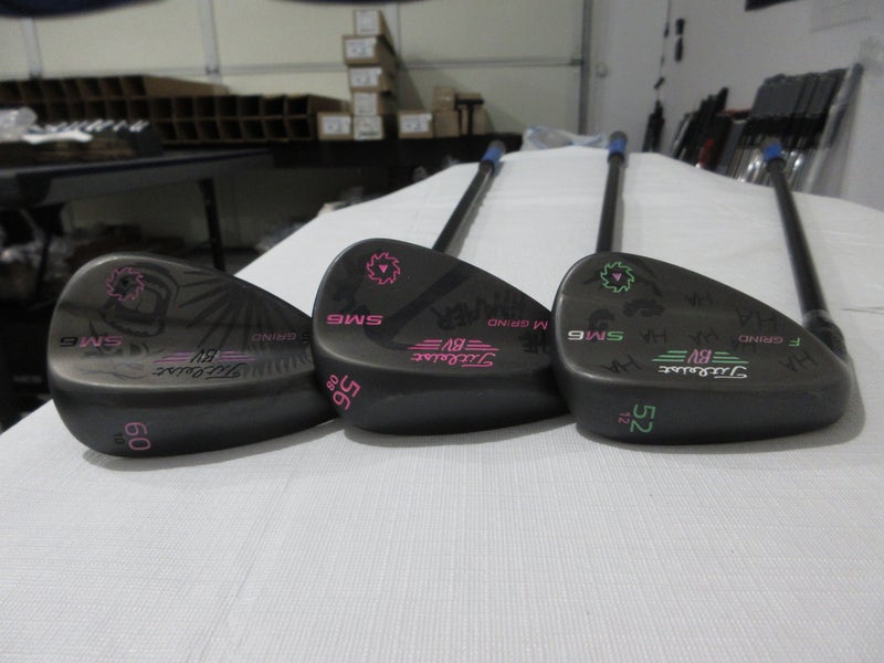 Left-Handed Titleist Vokey SM6 Jet Black - 52.12 - 56.08 - 60.10- Graphite - NEW