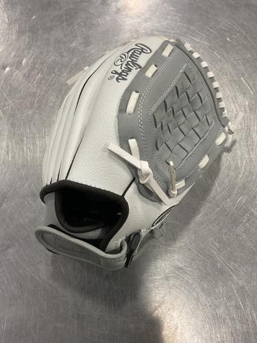 Used Rawlings FAST PITCH SOFTBALL BB/SB Glove RH Throw White 12" 11614-S000224135