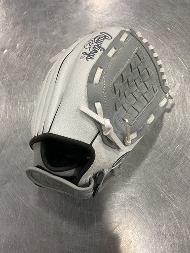Used Rawlings FAST PITCH SOFTBALL BB/SB Glove RH Throw White 12" 11614-S000224135