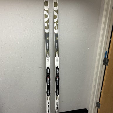 Used Rossignol EVO GLADE WAXLESS XL Mens XC Ski/Binding White And Grey 196 cm 11855-S000193492