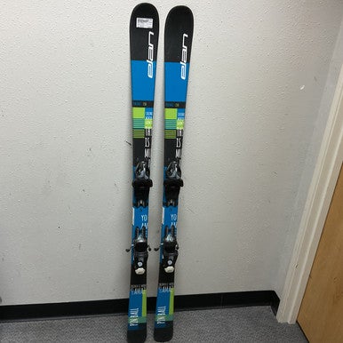 Used Elan PINBALL Boys DH Ski/Binding Black And Navy Blue 150 cm 11855 ...