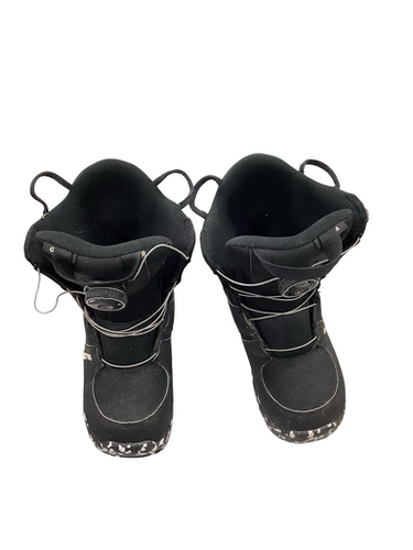Used Burton GROM BOA Boys Snowboard Boots Black Junior 02 11613-S000170486
