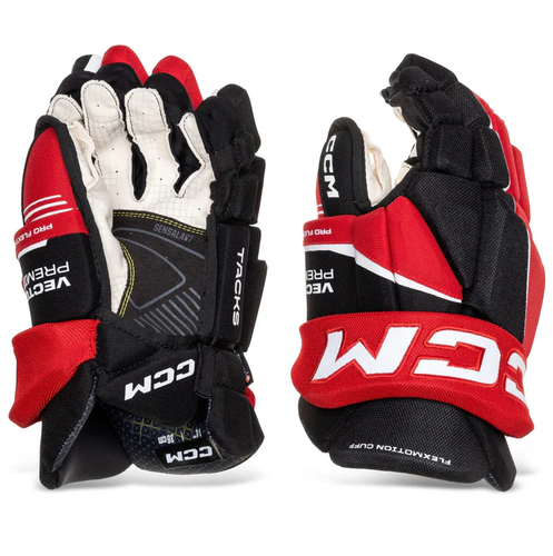 New CCM Black/Red Tacks Vector Premier Gloves | 13" | #191520832452