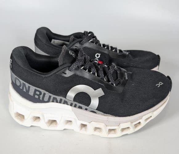 On Cloudmonster 2 Womens Road Running Shoes Size 7 Black/Gray Lace Up