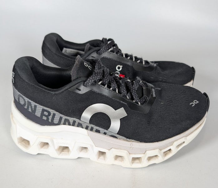 On Cloudmonster 2 Womens Road Running Shoes Size 7 Black/Gray Lace Up