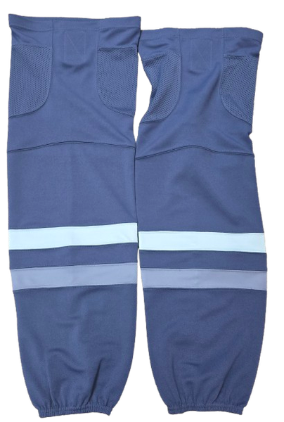 SP CUSTOM PRO HOCKEY SOCKS SPRINGIELD THUNDERBIRDS MILITARY PRO STOCK USED (14576)