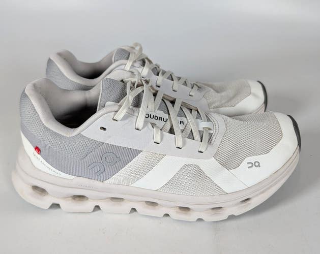 On Cloud Cloudrunner White Gray Mesh Running Shoes Sneakers Women's Size: 7.5