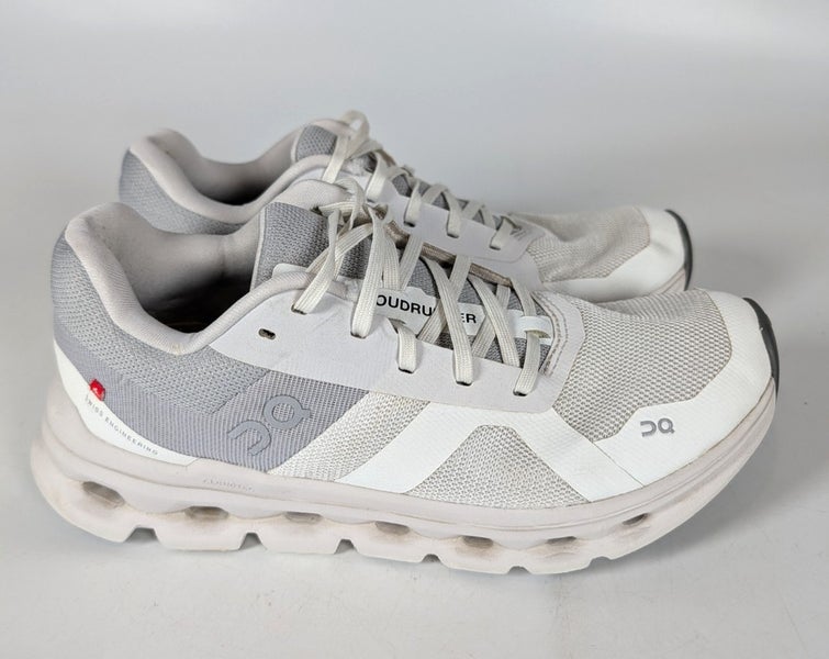 On Cloud Cloudrunner White Gray Mesh Running Shoes Sneakers Women's Size: 7.5