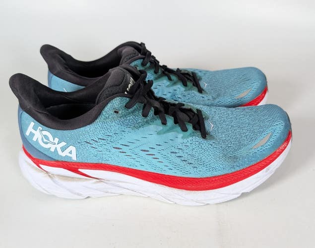 Hoka One One Mens Clifton 8 1119393 RTAR Blue Running Shoes Sneakers Size 9.5 D