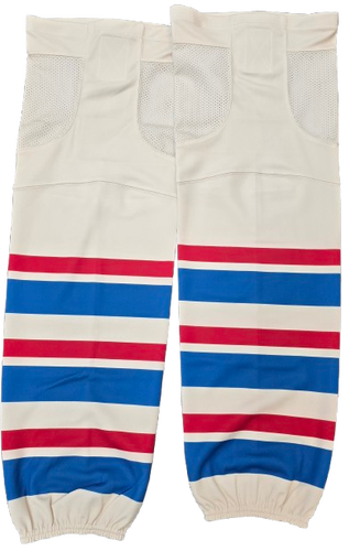 SP CUSTOM PRO HOCKEY SOCKS SPRINGIELD THUNDERBIRDS TEDDY BEAR TOSS NIGHT PRO STOCK USED (14580)