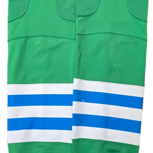 SP CUSTOM PRO HOCKEY SOCKS SPRINGIELD THUNDERBIRDS THROWBACK INDIANS NIGHT PRO STOCK USED (14581)