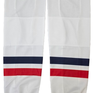 SP CUSTOM PRO HOCKEY SOCKS SPRINGIELD THUNDERBIRDS MILITARY APPRECIATION PRO STOCK USED (14583)