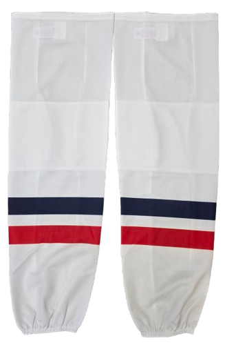 SP CUSTOM PRO HOCKEY SOCKS SPRINGIELD THUNDERBIRDS MILITARY APPRECIATION PRO STOCK USED (14583)