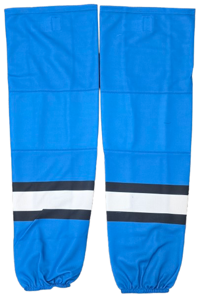 SP CUSTOM PRO HOCKEY SOCKS SPRINGIELD THUNDERBIRDS SPECIALTY NIGHT PRO STOCK USED (14584)