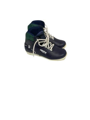Used Alpina Womens NNN XC Ski Boots Navy Blue W 06.5-07 / JR 4.5-05 11847-S000030530