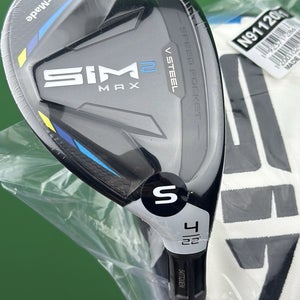 TaylorMade SIM2 Max Rescue 4-Hybrid 4H 22* Stiff Flex Ventus Blue w/ Cover NEW