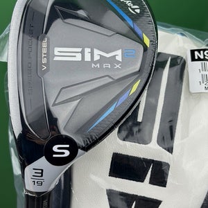TaylorMade SIM2 Max Hybrid 3H 19* LEFT Hand Stiff Flex Ventus LH w/ Cover NEW