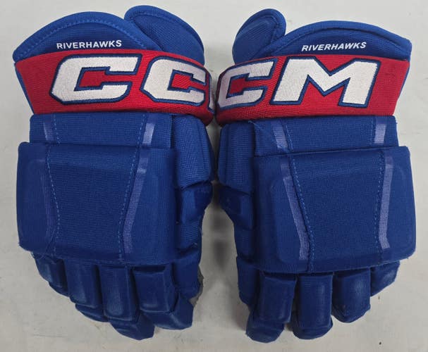 CCM HG97 Pro Stock Custom Hockey Gloves 14" NCAA Used UML #18 (14594)