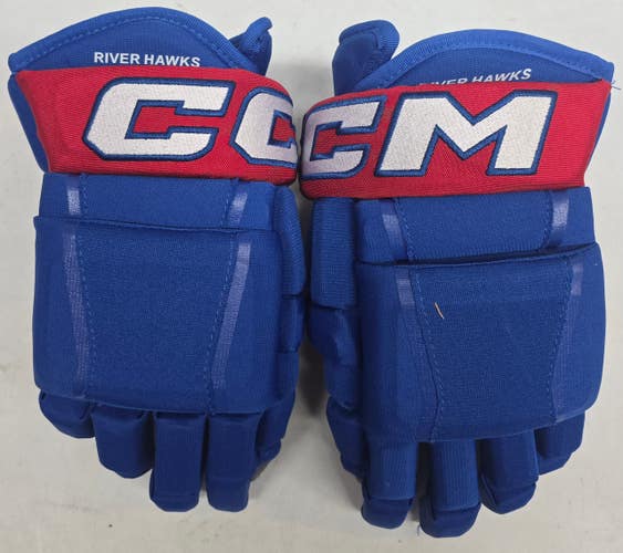 CCM HG97 Pro Stock Custom Hockey Gloves 15" NCAA Used UML (14595)