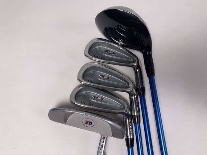 US KIds UL-24 Club Set 3W 8 9 PW Putter KidPower 45-31 Junior RH
