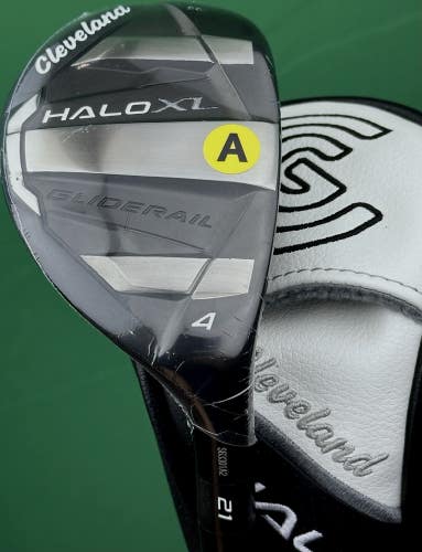 Cleveland Halo XL Rescue 4-Hybrid 4H 21* Senior Aldila Ascent 50 w/ Cover NEW