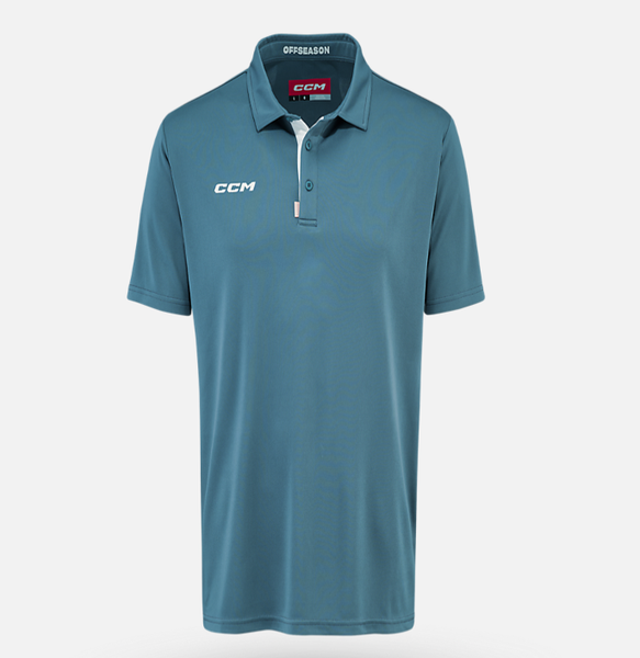 New CCM Pewter Relaxed Polo | Senior M | #191520722586