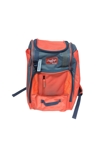 Used Rawlings BACKPACK BAG BB/SB Player Carry Bag Orange 11833-S000166923