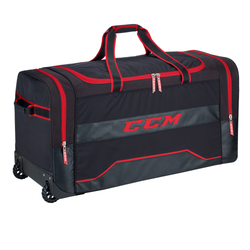 New Black/Red CCM 380 Wheeled Player Core Carry Bag | #191520253936