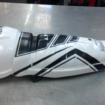 Used CCM LTP Junior Shin Guards White 12" 11339-S000195826