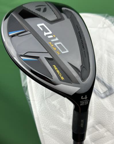 TaylorMade Qi10 MAX Rescue 4-Hybrid 4H 23* Speeder NX Regular w/ Headcover MINT!