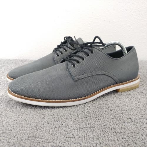 Calvin Klein Atlee Ballistic Nylon Oxford Mens Size 11 Shoes Dark Gray Lace Up