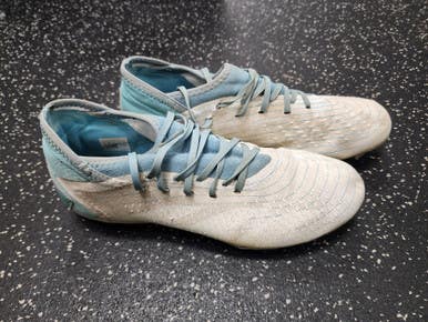 Used Adidas PREDATOR ACCURACY Soccer Cleats White And Carolina Blue Senior 9 11849-S000033053