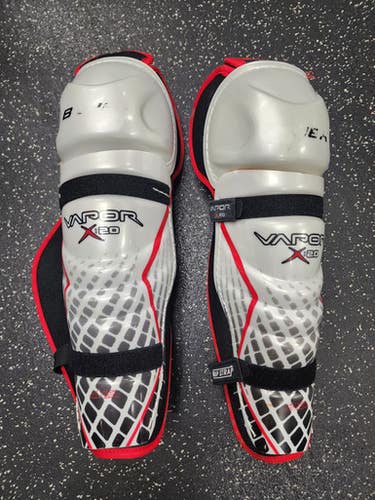 Used Bauer X20 Senior Shin Guards Cardinal And Black 14" 11849-S000033055