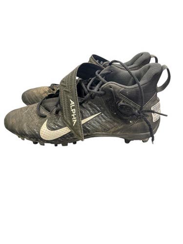 Used Nike ALPHA Adult FB Cleats Black Senior 12 11863-S000024118