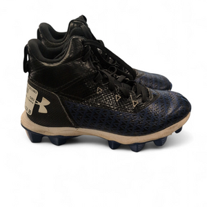 Used Under Armour Youth FB Cleats Black And Navy Blue Youth 13.0 11863-S000024269