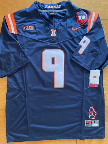 Illinois Fighting Illini Luke Altmyer Large Jersey BIG10 Football