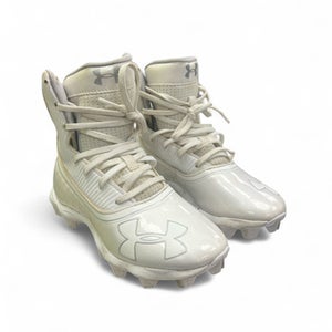 Used Under Armour Jr FB Cleats White Junior 01.5 11863-S000024429